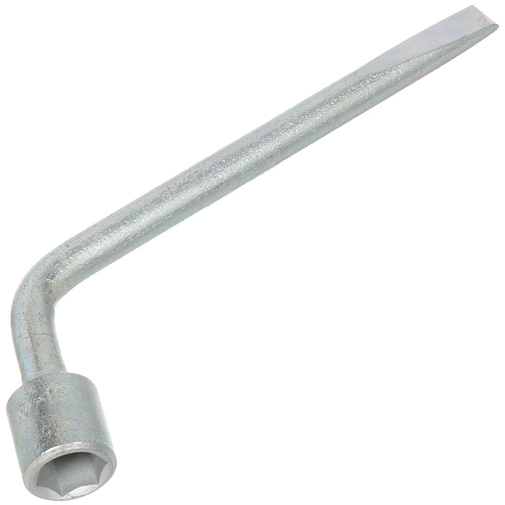 Ключ гаечный торцовый, НИЗ, 19 мм, оцинкованный, изогнутый, сварной, с лопаткой, 2 исполнение, 22410025