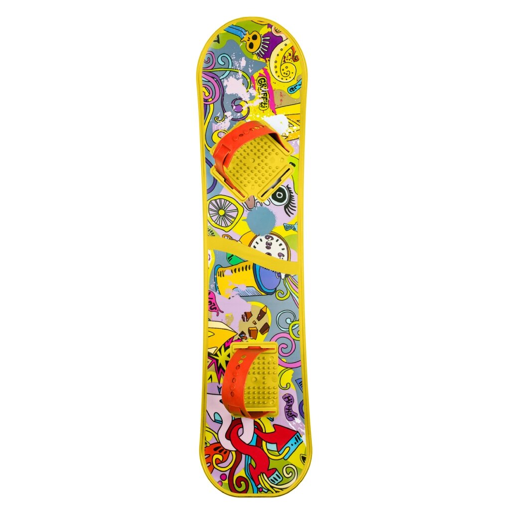 Сноуборд 6513-00, 95 см, желтый, пластик, жесткое крепление развлечения и нравоучения с воздушными шарами