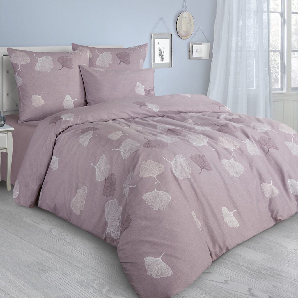 Постельное белье семейное, простыня 215х240 см, 2 наволочки 70х70 см, 2 пододеяльника 145х215 см, Guten Morgen, сатин, 910