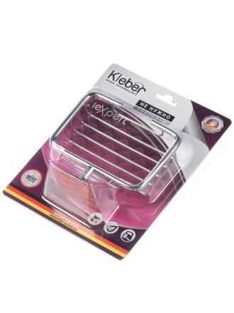 Мыльница настольная, Kleber, Expert, металл, 13х5.5х11.5 см, самоклеящаяся, KLE-LT034