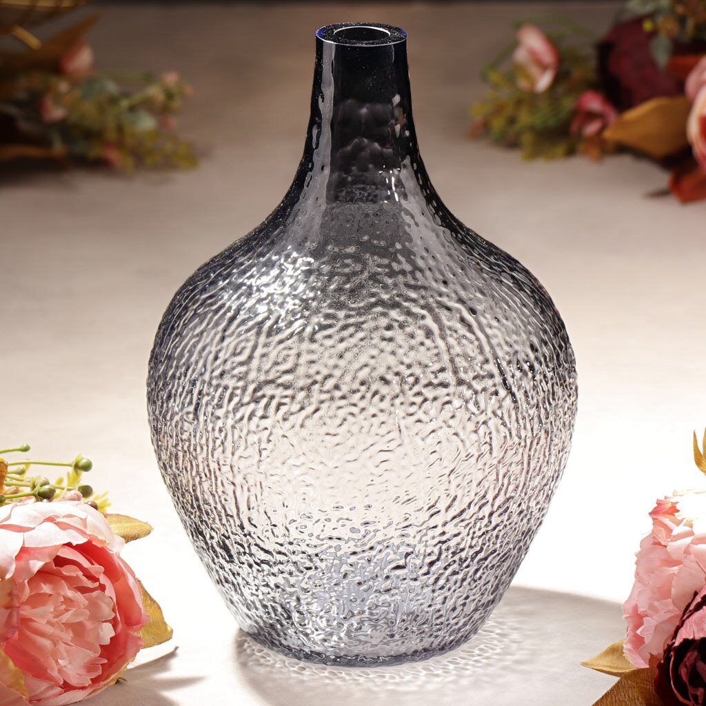 Ваза стекло, настольная, 25х10 см, Твист, Y6-10109 ваза керамика настольная 24х13 см вейв y6 10022