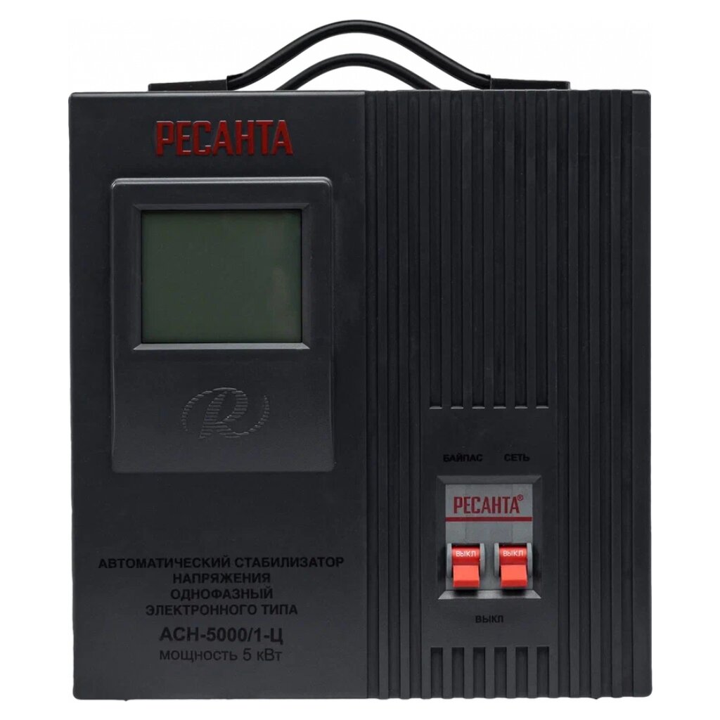 Стабилизатор напряжения Ресанта, ACH-5000/1-Ц, 5 кВт, 140-260 В, 63/6/6 стабилизатор напряжения ресанта асн 45000 3 эм