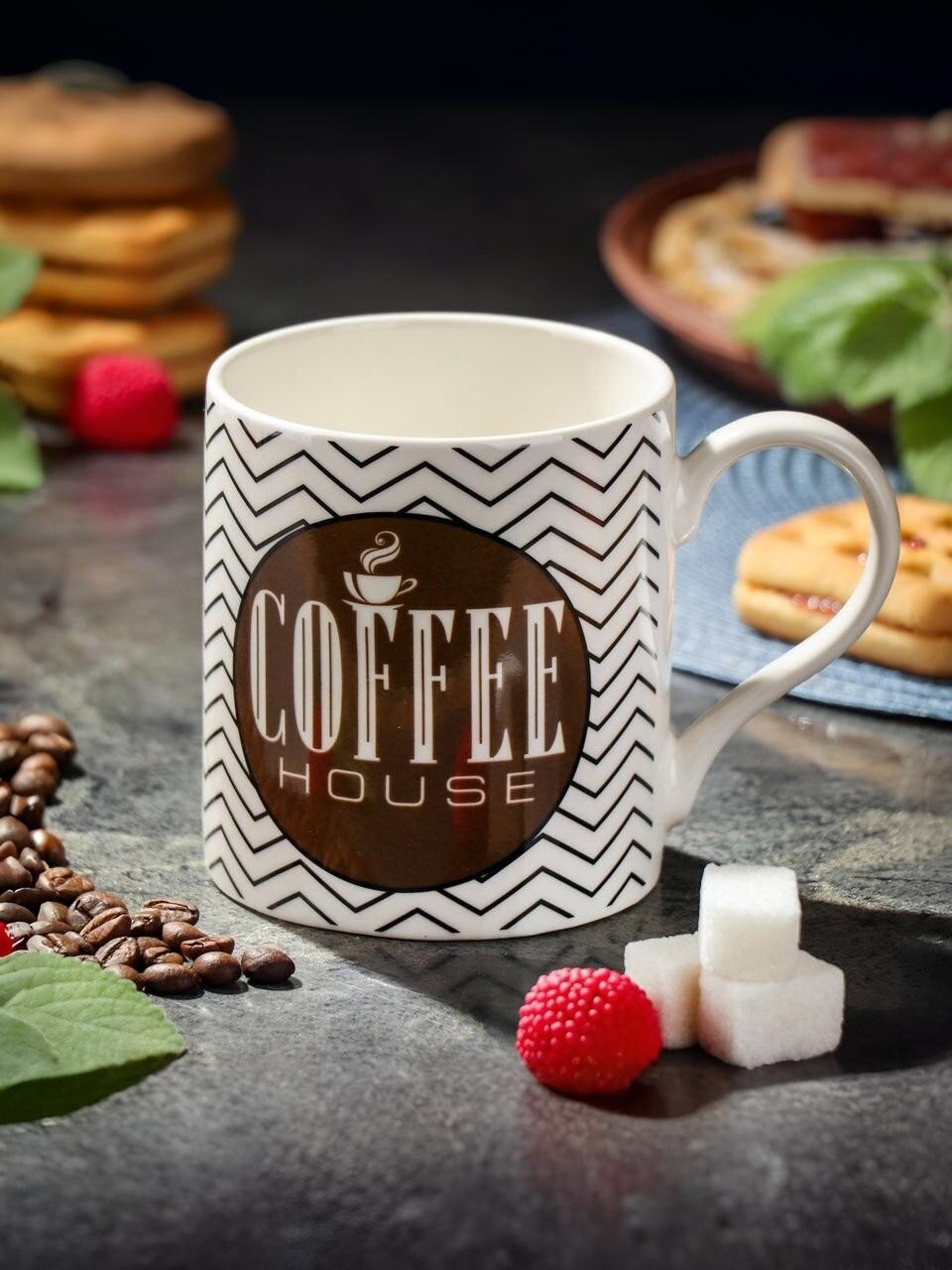 Кружка керамика, 350 мл, Кофейная фантазия, Y6-10183/B060066, в ассортименте