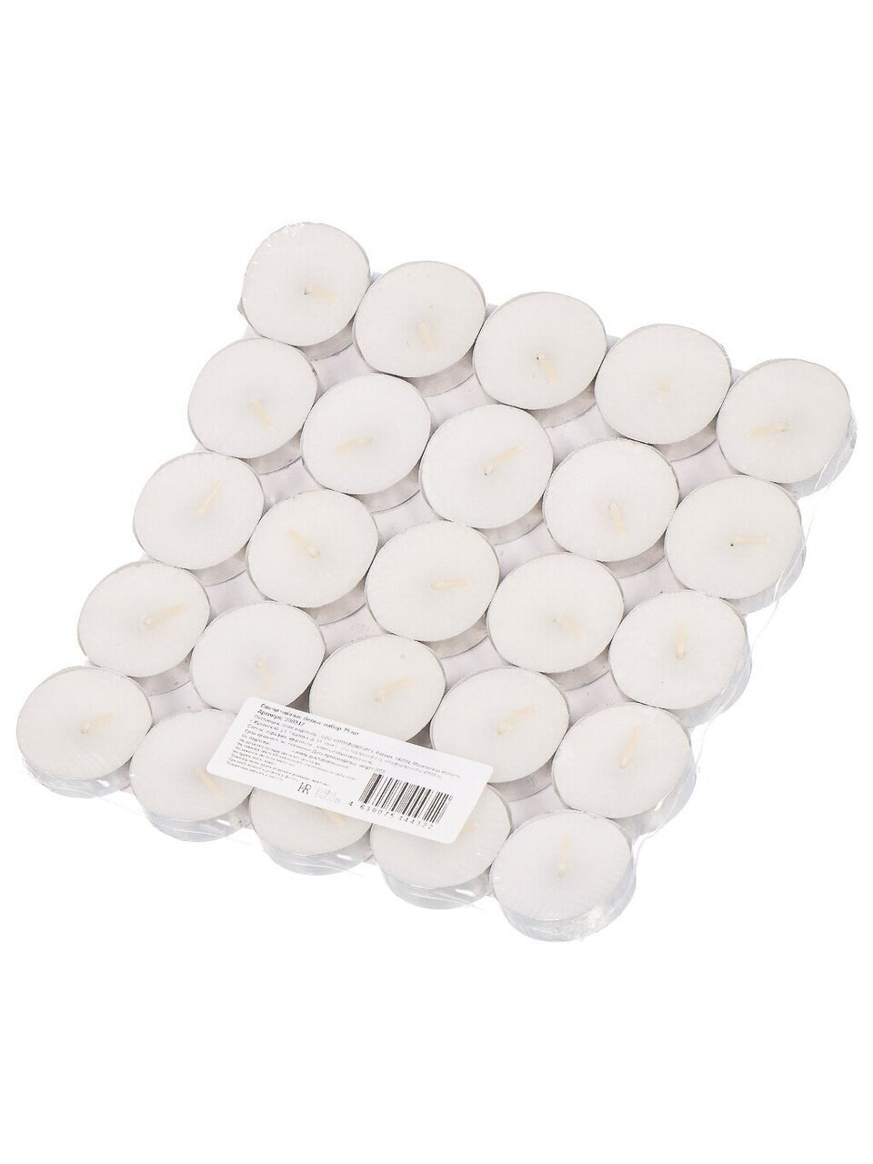 Свеча чайная круглая, 25 шт, греющая, 300347