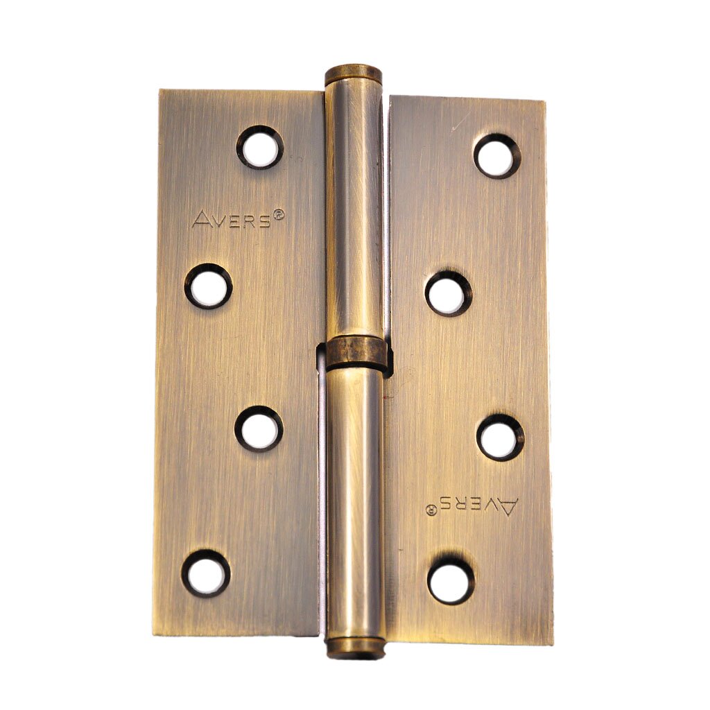 Петля для деревянных дверей, Avers, 100х75х2.5 мм, левая, B-AB_L, 30702, с подшипником, бронза петля накладная универсальная vrata 100x75x2 мм 208301 бронза