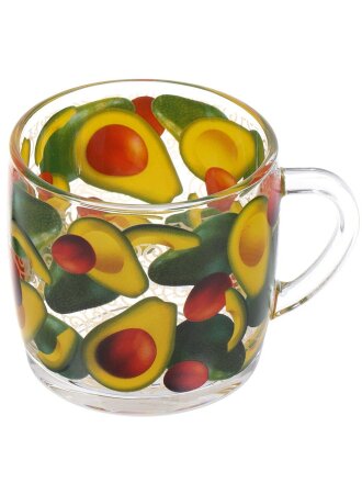 Кружка стекло, 300 мл, Авокадус, Декостек, 2134-Д