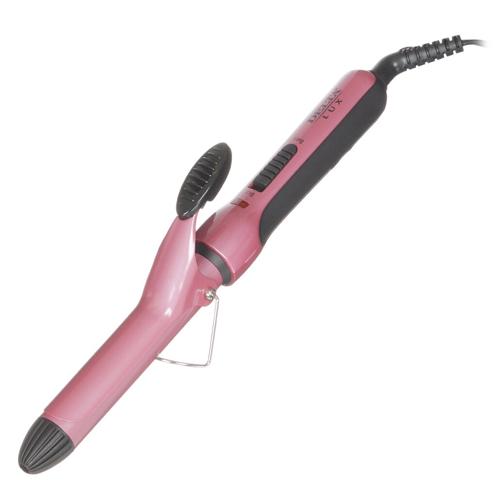 Щипцы Delta Lux, DL-0627, для завивки волос, керамическое покрытие, розовые