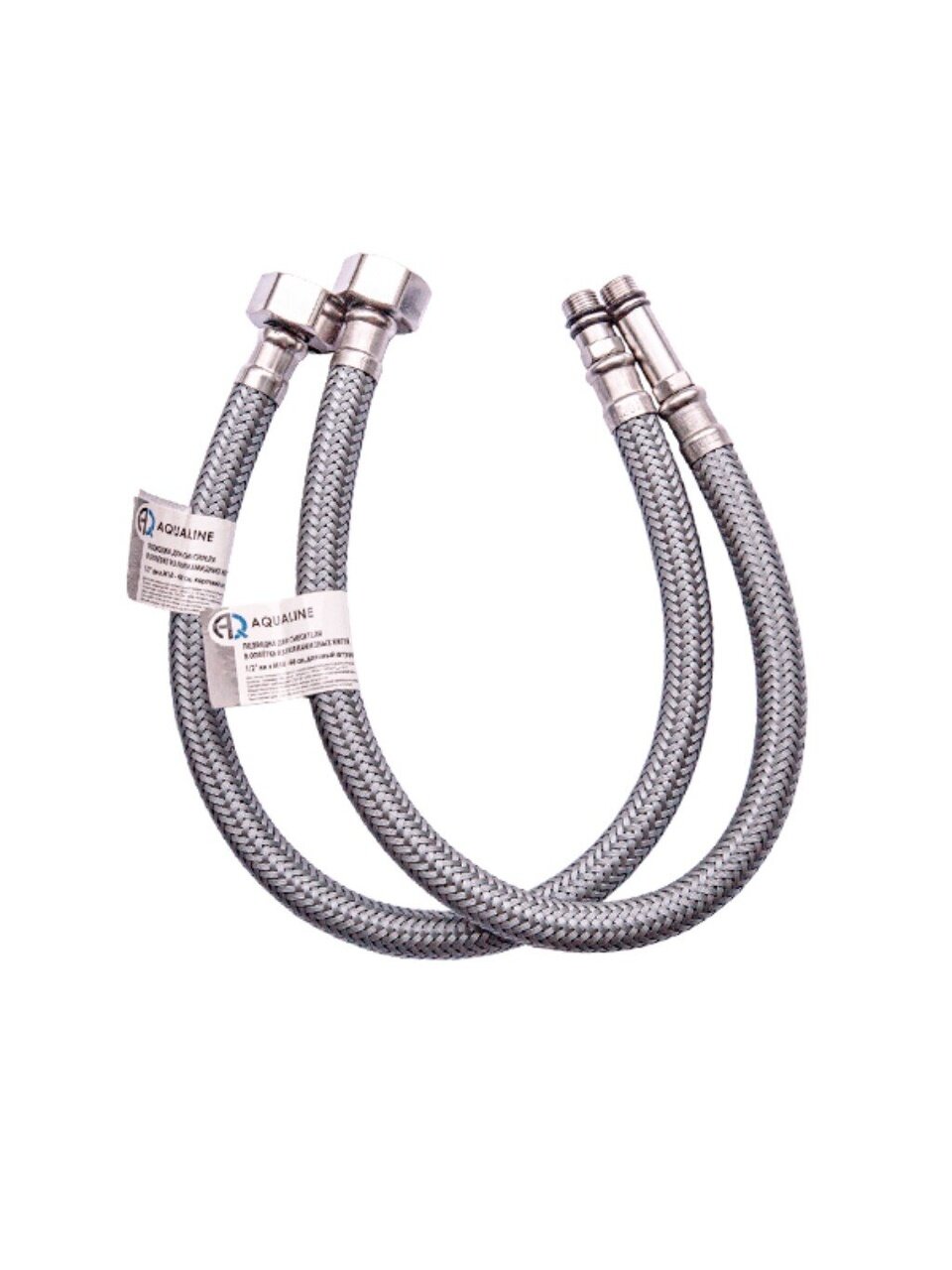 Подводка для воды М10-1/2&amp;quot;х0.5 м, пара, сталь, полиамид, AquaLine