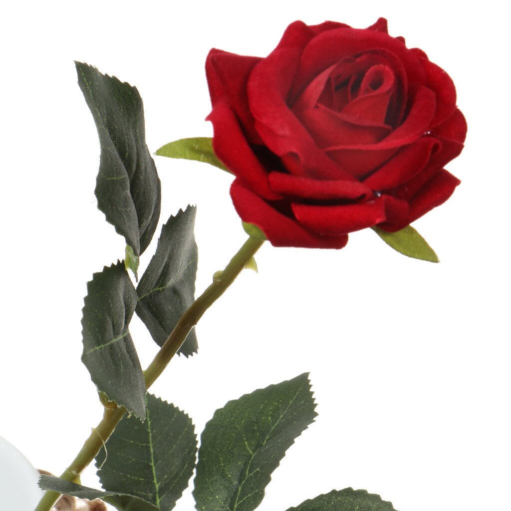 Цветок искусственный декоративный Роза, 40 см, красный, Y4-5262