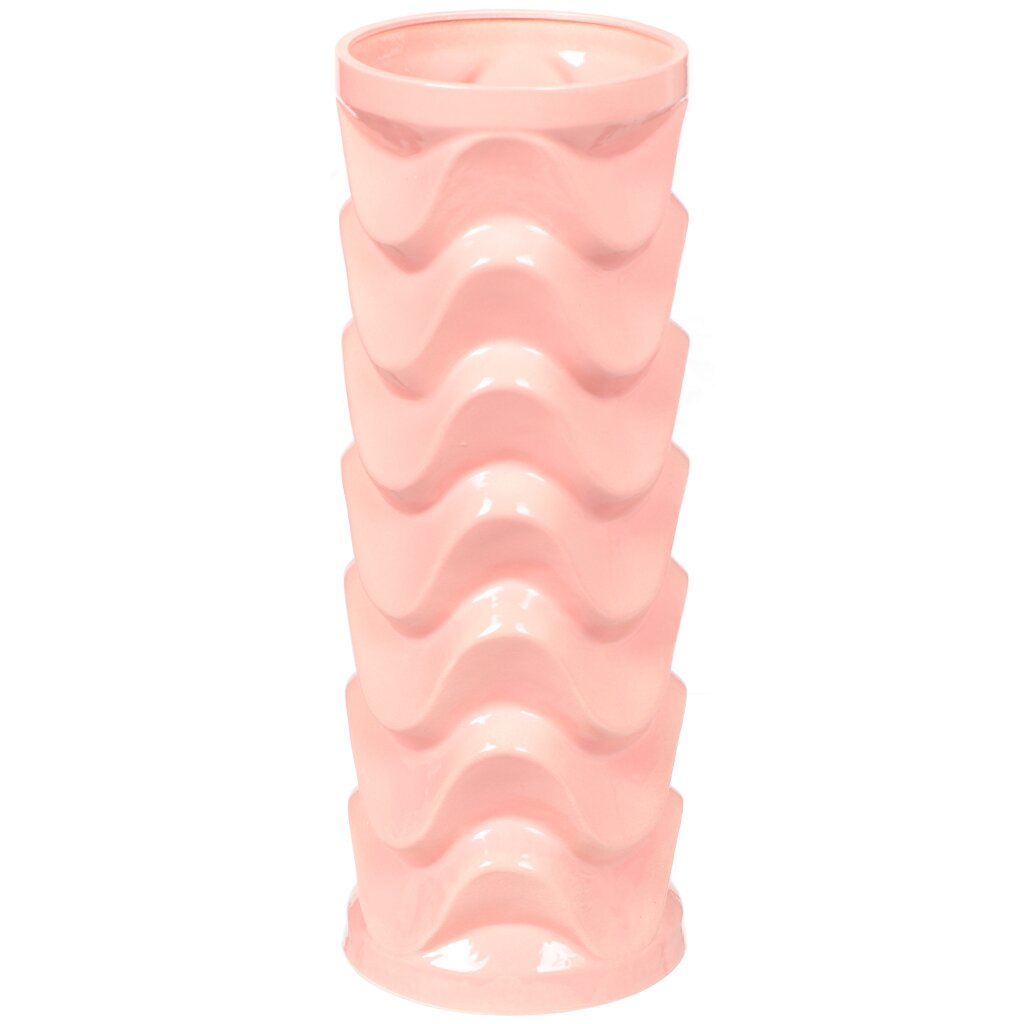 Ваза для цветов керамическая настольная, 41 см, Мадиган розовая