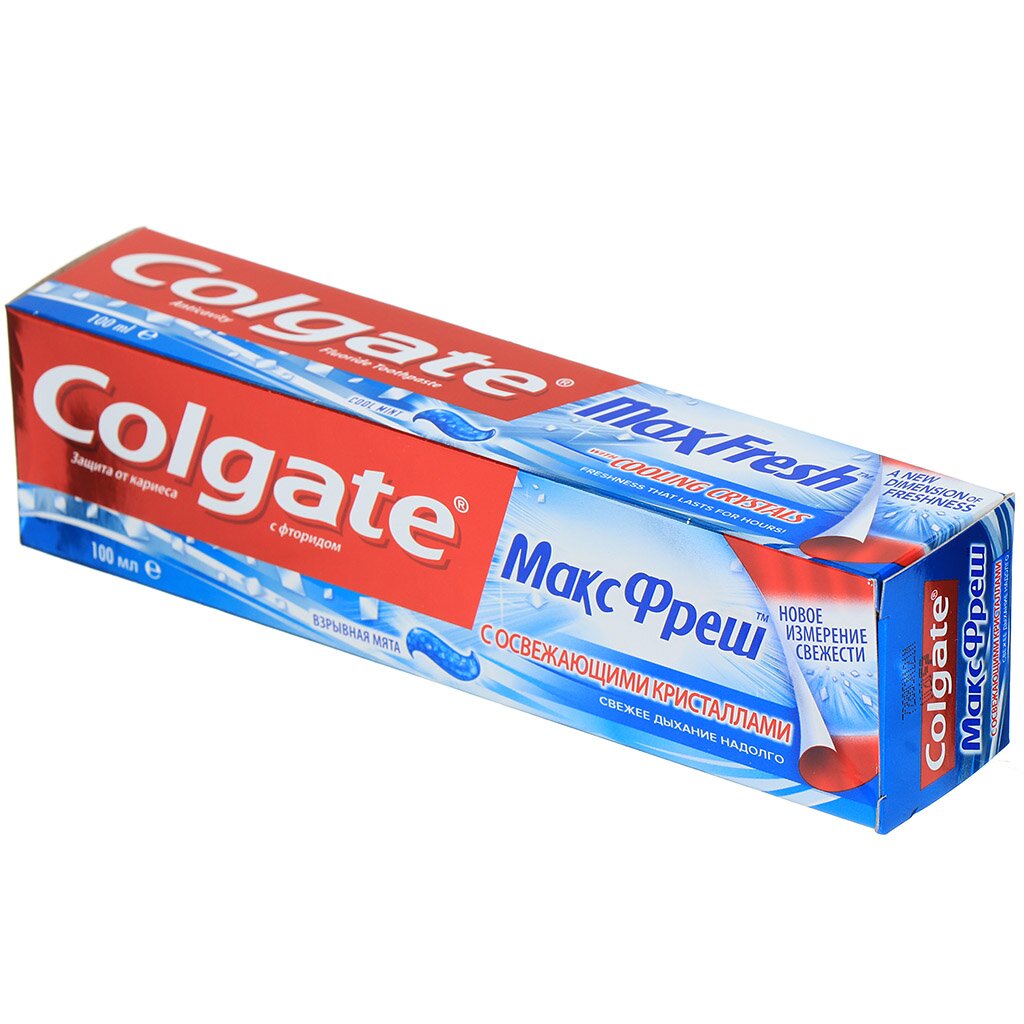 Зубная паста Colgate, MaxFresh Взрывная мята, 100 мл зубная паста пародонтол сенситив 124 г