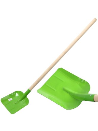 Лопата совковая, сталь, 1.5х200х1400 мм, черенок деревянный, Клевер, усиленная