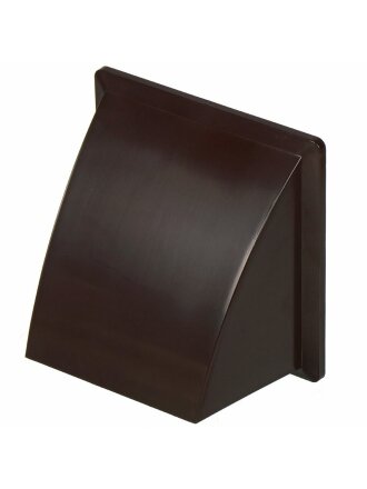 Выход стенной пластик, вытяжной, 175х175 мм, с обратным клапаном, с фланцем D125, коричневый, Event, 175К125ФВ кор