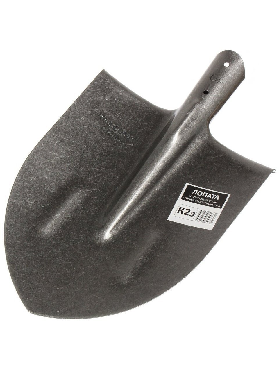 Лопата штыковая, рельсовая сталь, 1.5х220х290х360 мм, БТМ K2э, 00-00025843, остроконечная, без черенка