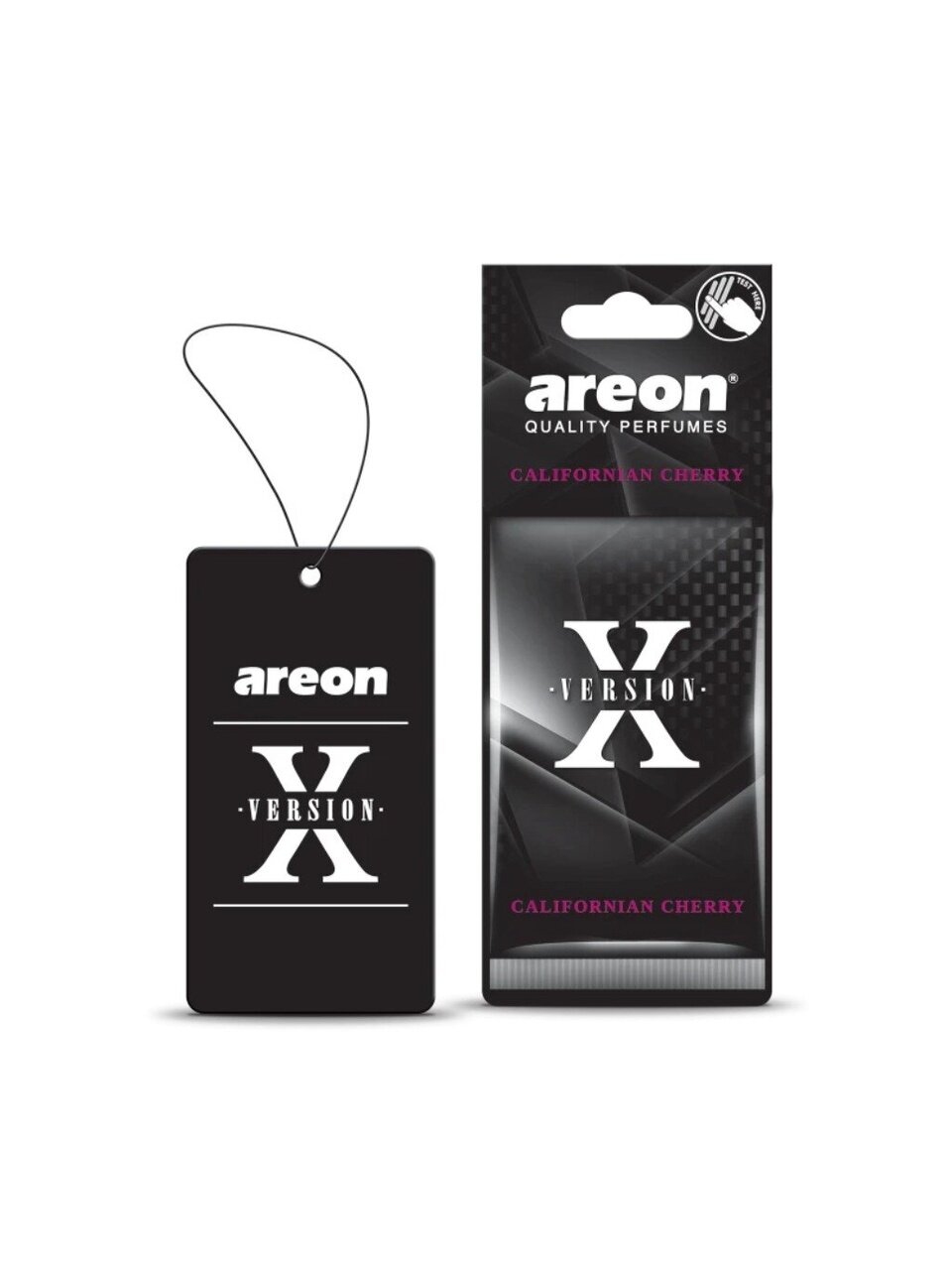 Ароматизатор в машину подвесной, сухой, Areon, X-Version Калифорнийская вишня, 704-AXV-008