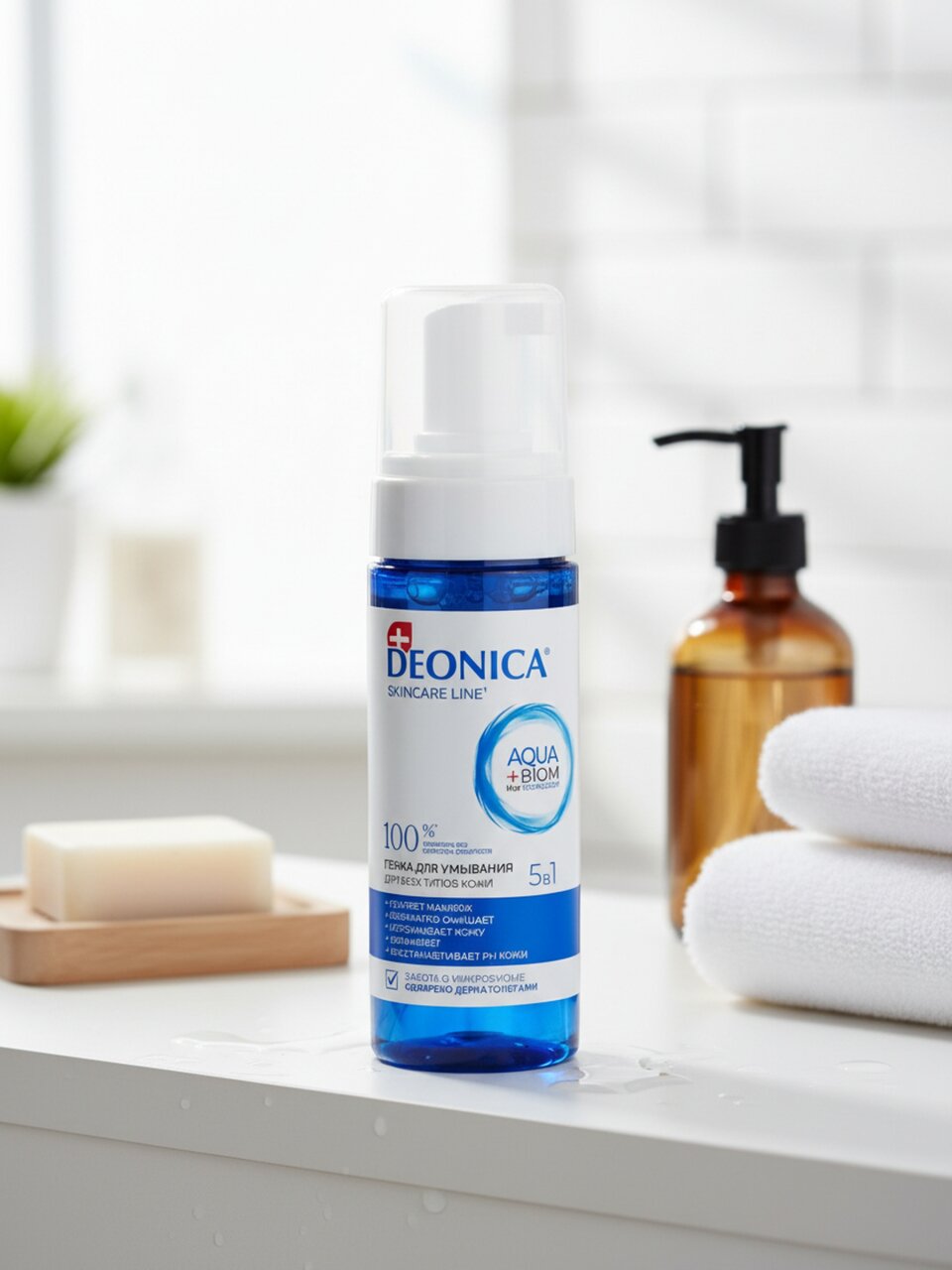 Пенка для умывания Deonica, Skincare Line 5 в 1, для всех типов кожи, очищающая, 165 мл