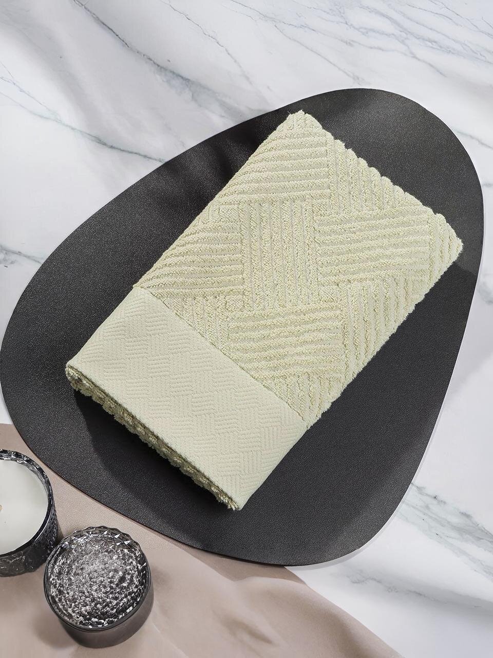 Полотенце банное 70х140 см, 100% хлопок, 500 г/м2, Аура, фисташковое, Узбекистан