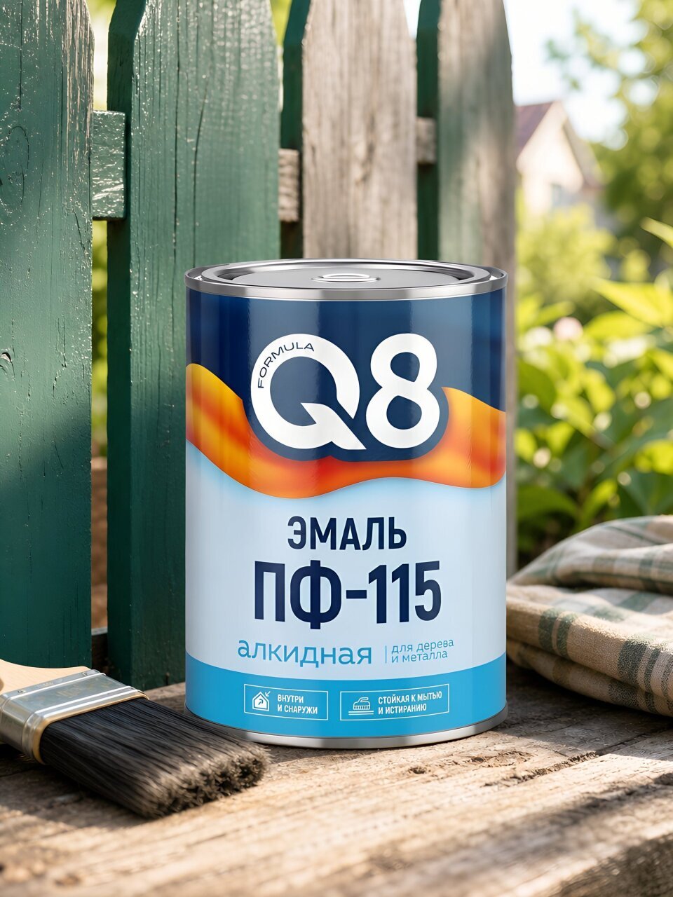 Эмаль Formula Q8, ПФ-115, алкидная, глянцевая, парижская зелень, 0.8 кг