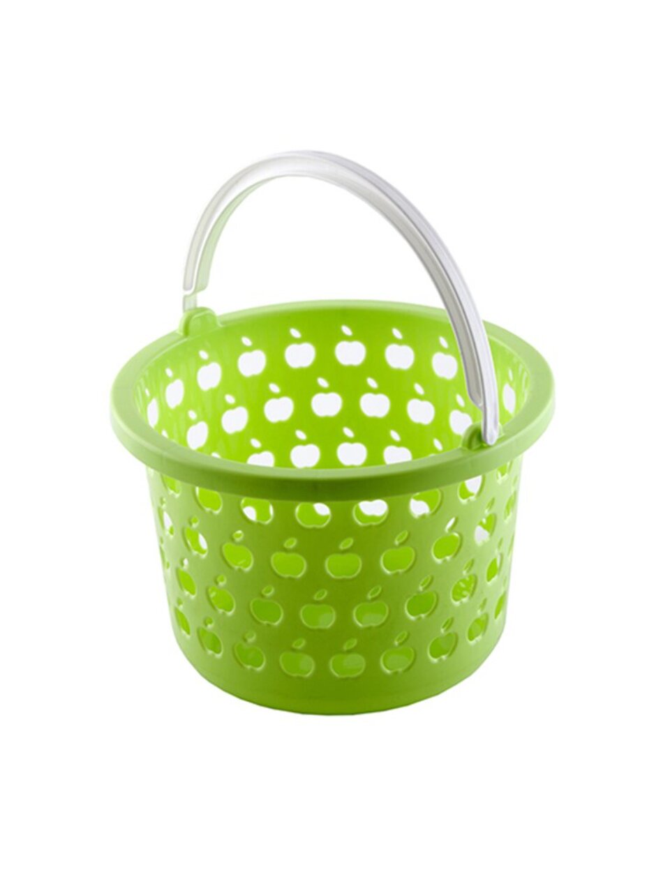 Корзина 2.2 л, 18.5х18.5х13.6 см, круглая, пластик, в ассортименте, с ручками, Полимербыт, С831, 4383100