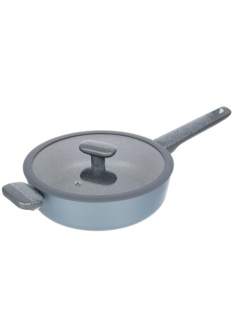 Сотейник алюминий, 26 см, антипригарное покрытие, Atmosphere, Breeze, AT-K3857, с крышкой, индукция