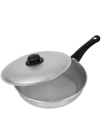 Сковорода литой алюминий, 28 см, Гардарика, с крышкой, бакелитовая ручка, 283