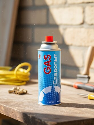 Газовый баллон цанговый, 220 г, всесезонный, Следопыт, PF-FG-220R/1