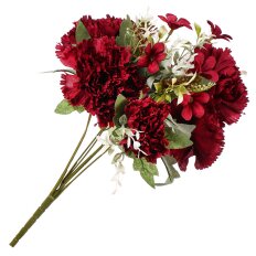Цветок искусственный декоративный Букет, 41 см, бордовый, Y4-7924