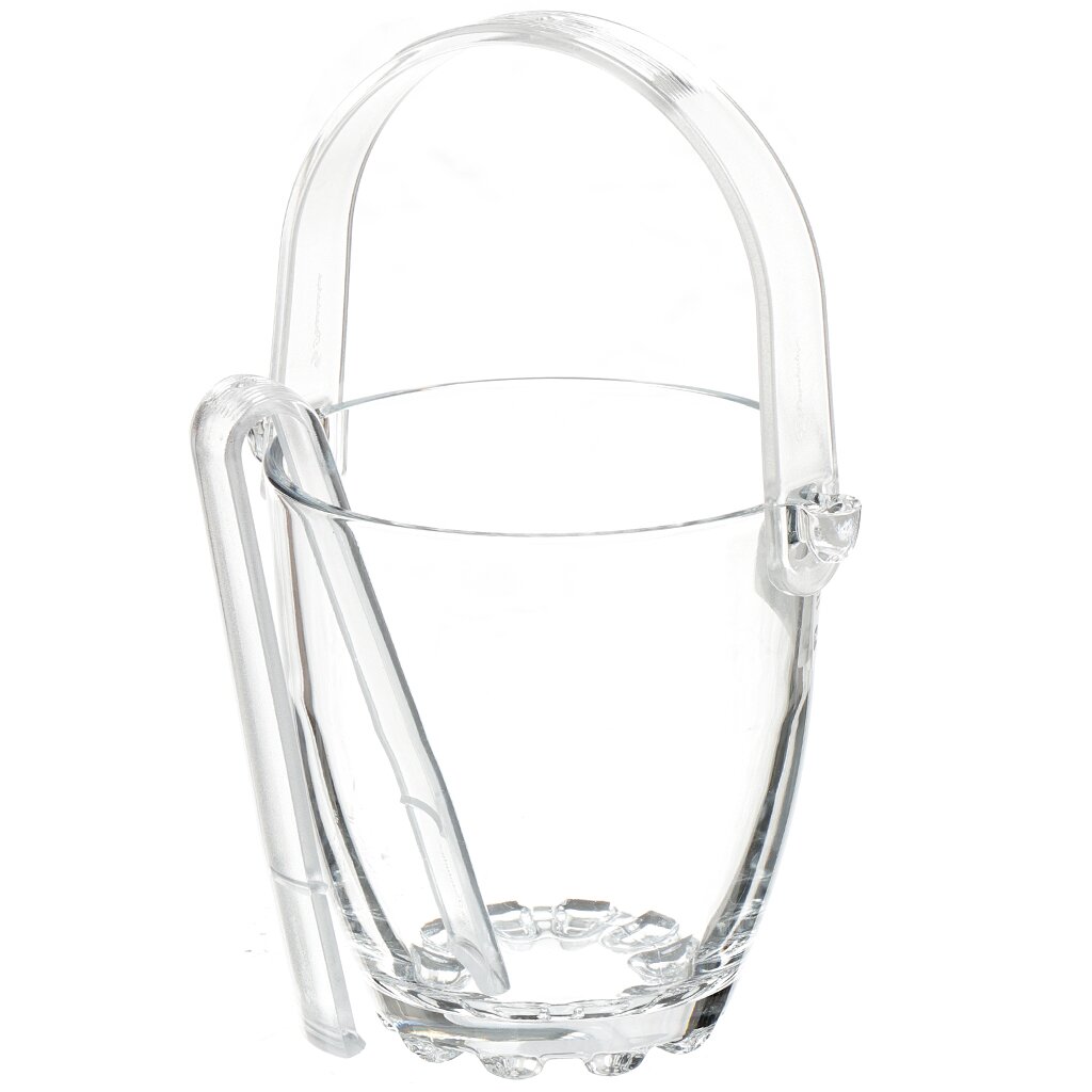 Ведерко для льда Sylvana, 13 см, стекло, + щипцы, Pasabahce, 53628SLB pan ведро для льда