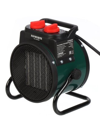 Пушка тепловая электрическая, Favourite, TSE 2000RS, 2 кВт, 158 м³/ч, керамический элемент, 2 режима, круглая, 138102002