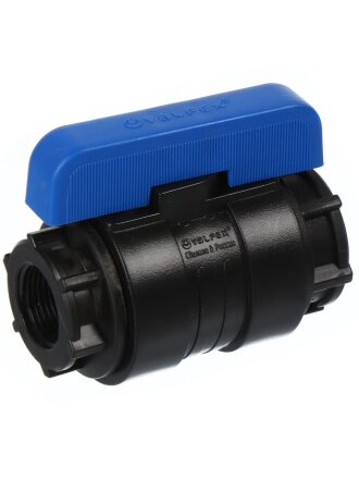 ПНД кран 1"-3/4", внутренняя/внутренняя, шаровой, Valfex, 1210120100034