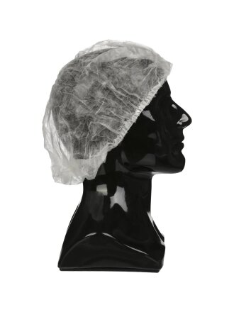 Шапочка спанбонд, Шарлотта, 100 шт, 10 г/м2, одноразовая, белая