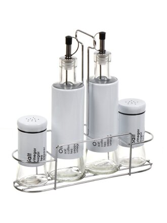 Набор для специй стекло, 4 шт, белый, Y4-5566