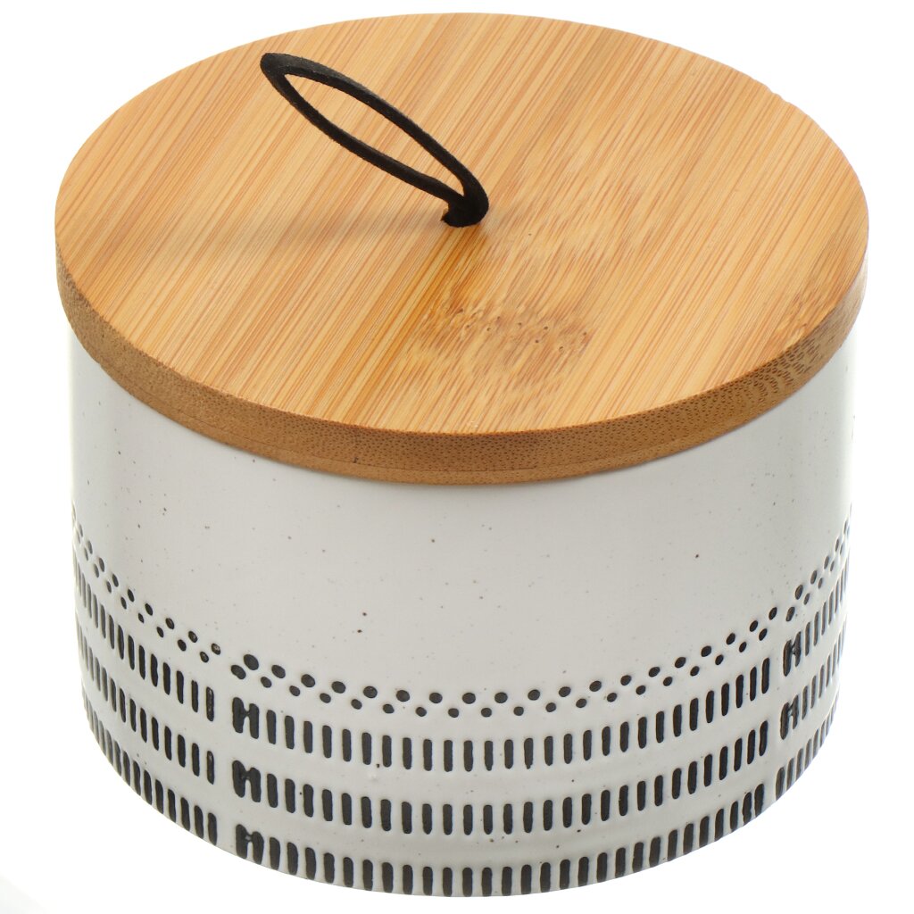 Контейнер для ватных дисков, керамика, белый, Геометрия, CE2571AA-CT баночка для ватных дисков sensea scandi белый