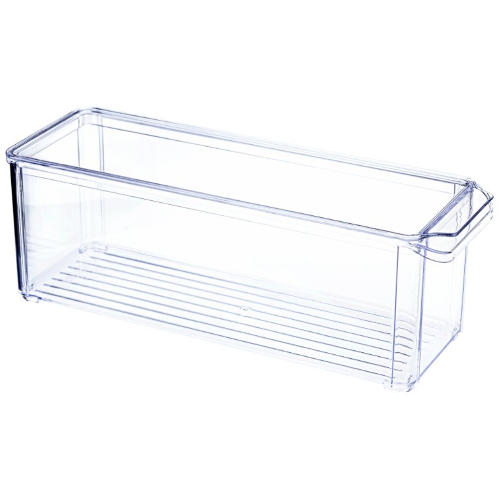 Органайзер для холодильника, 10х30х10 см, с крышкой, прозрачный, Idea, М1585