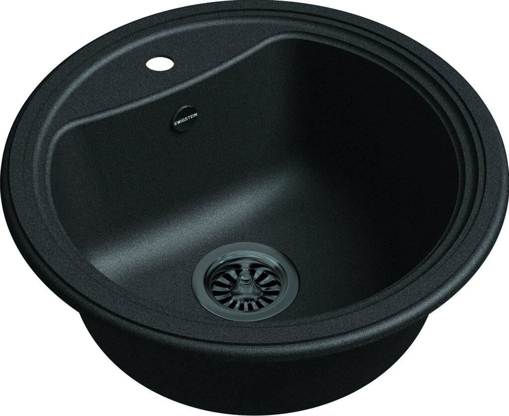 Мойка кварц Antik R50 1-чаша D-520мм черный, EWIGSTEIN