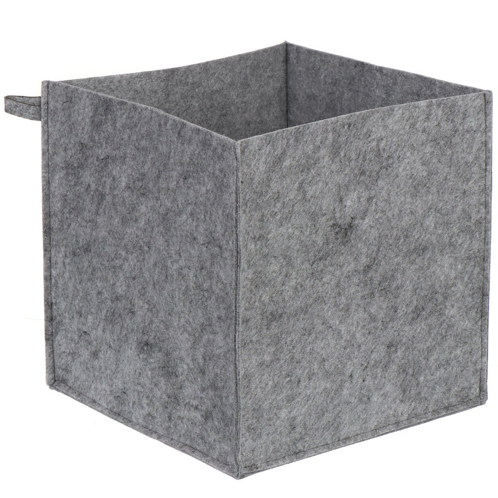 Кофр для хранения, 1 секция, 30х30х30 см, войлок, серый, ОХ007 коврик для бани войлок серый банные штучки 41342