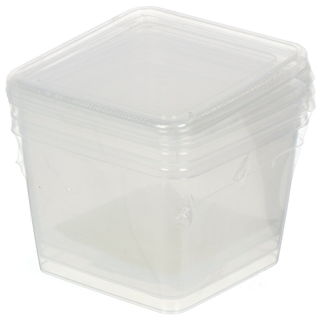 Контейнер пищевой пластик, 0.75 л, 3 шт, квадратный, Frozen, PT204012999 контейнер пищевой пластик 0 35 л голубой круглый складной y4 6483