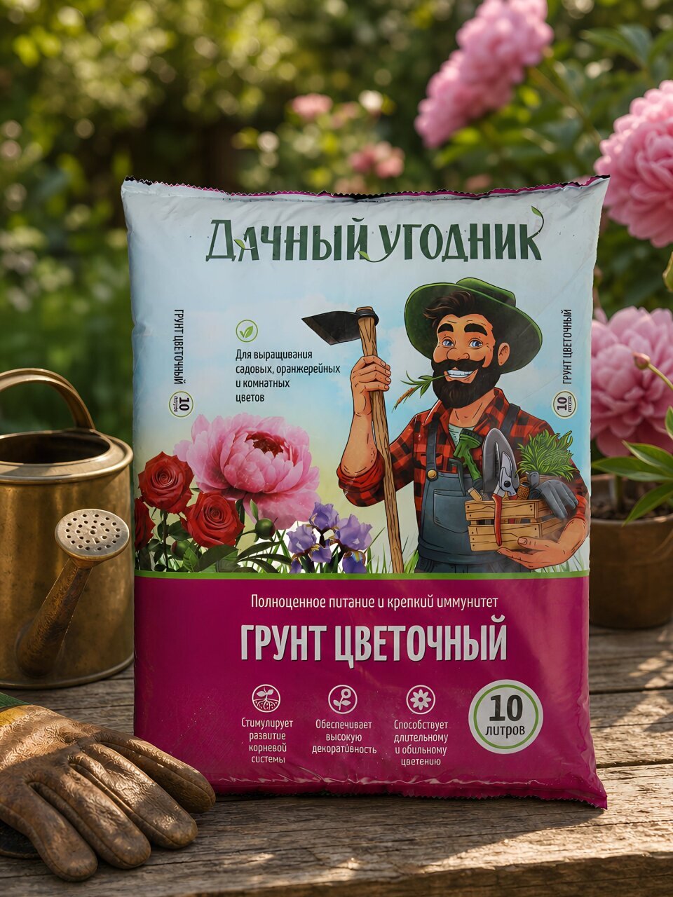 Грунт Дачный угодник, цветочный, 10 л, Peter Peat