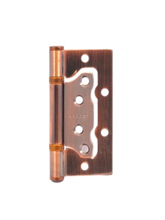 Петля накладная для деревянных дверей, Apecs, 100х75 мм, B2-Steel-АС, с 2 подшипниками, без врезки, медь