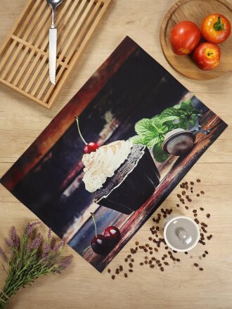 Полотенце кухонное 40х60 см, 200 г/м2, 100% хлопок, Silvano, Капкейк, Узбекистан, 100029