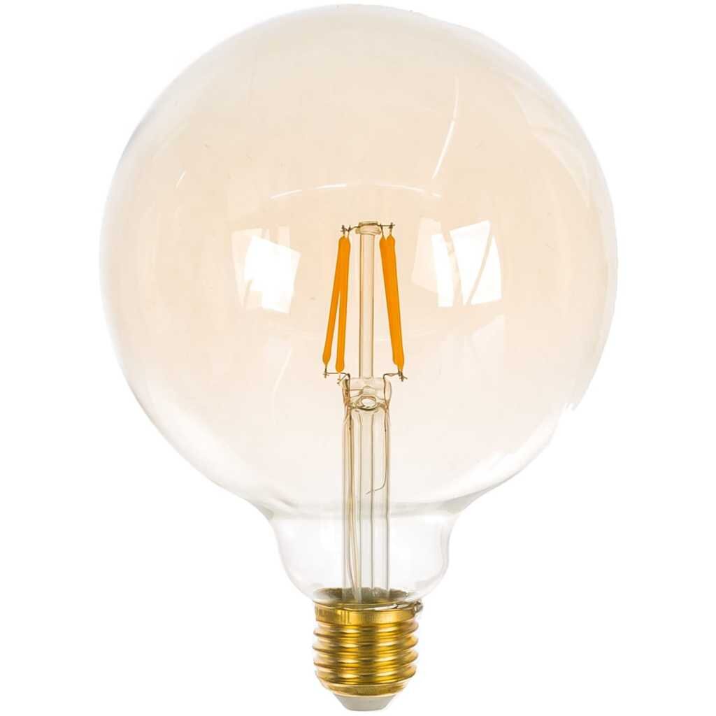 Лампа светодиодная E27, 8 Вт, 60 Вт, 230 В, шар, нитевидная, свет теплый белый, Uniel, Vintage, золотистая колба