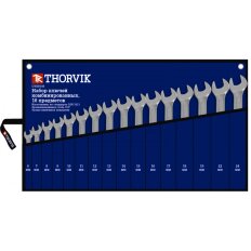 Набор ключей комбинированный, CWS0016, 16 предметов, Thorvik, 6-24 мм, сумка, 52048