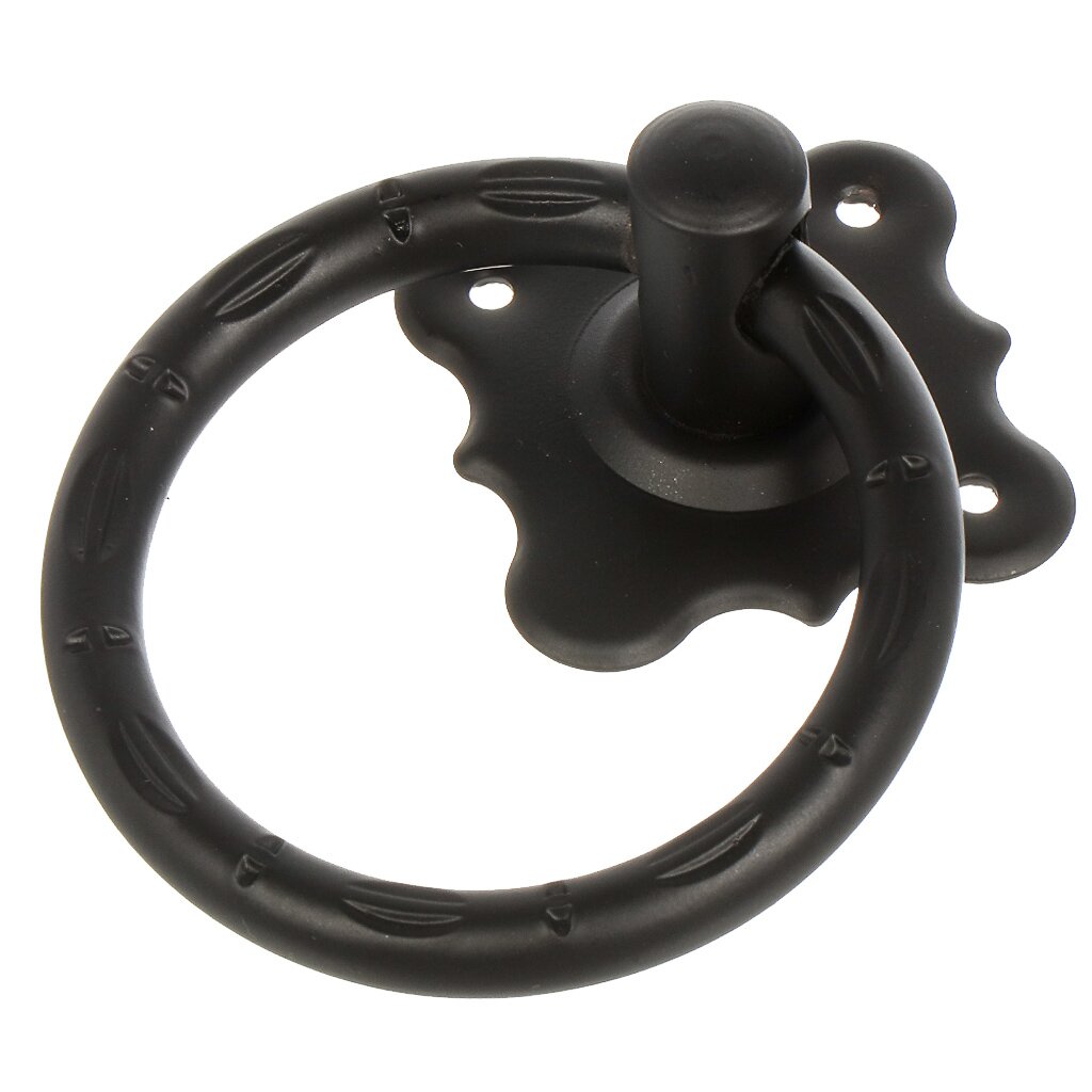 Ручка-кольцо Домарт, РК 80 мод 4, черная, 11529 ручка скоба домарт декоративная черная 9 638