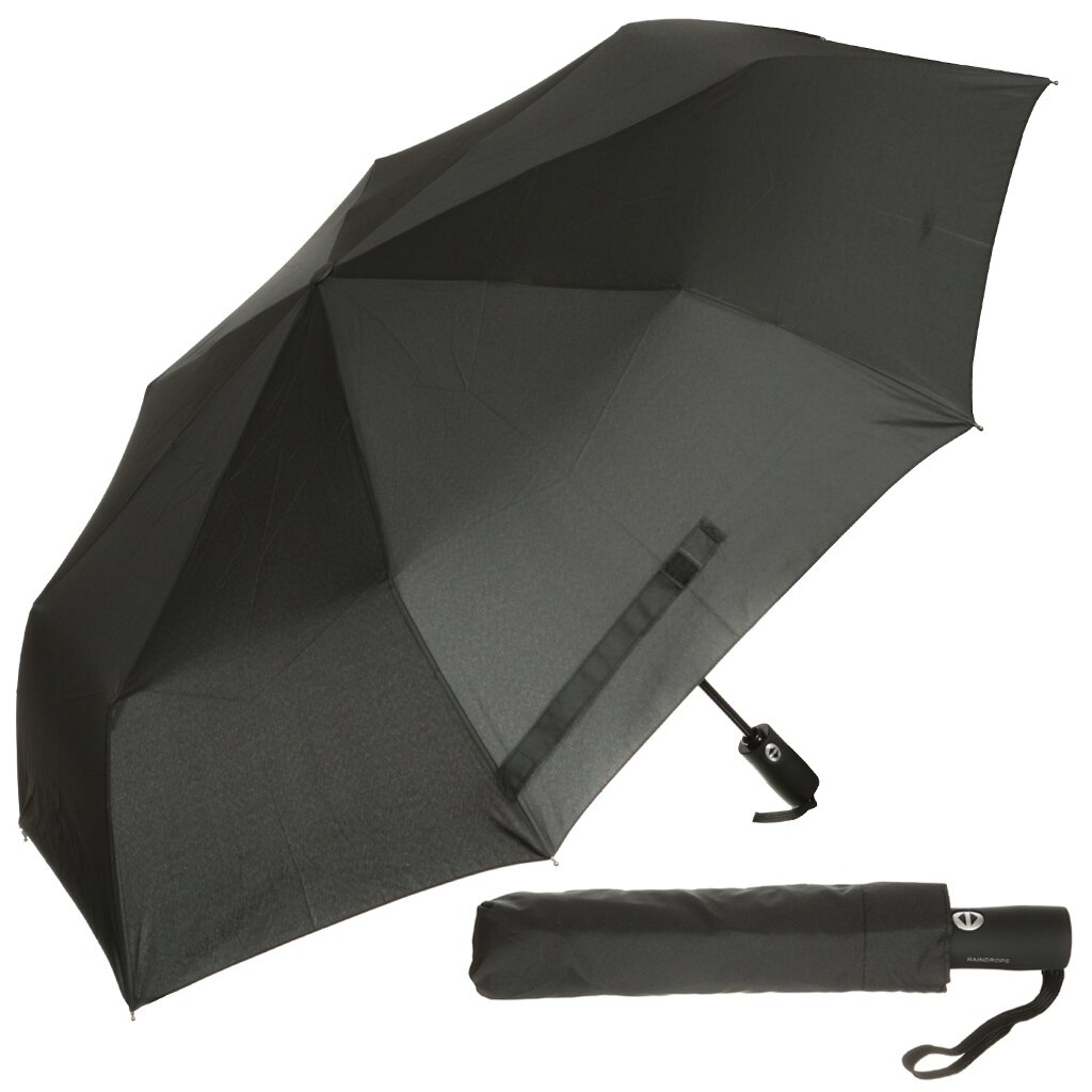 Зонт для мужчин, суперавтомат, 3 сложения, RainDrops, RDH19810