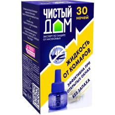 Репеллент от комаров, жидкость, 30 ночей, Чистый Дом, 29 мл