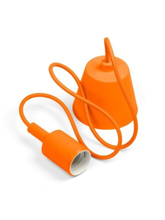 Подвес с патроном E27, подвесной, Smartbuy, 1 м, оранжевый, SBE-CLHE27s-o