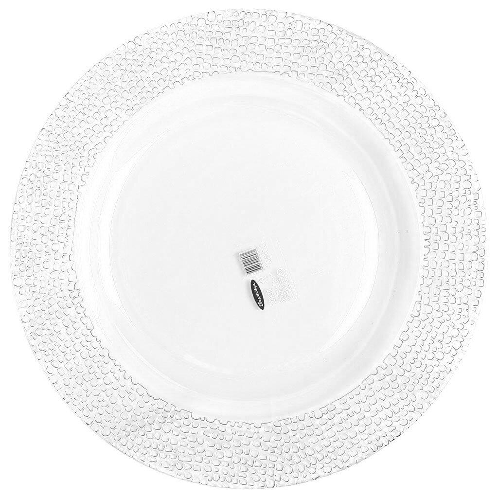Тарелка обеденная, стекло, 24 см, круглая, Мозаик, Pasabahce, 10300SLB, прозрачная