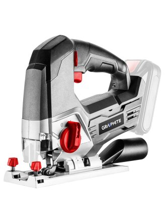 Лобзик электрический аккумуляторный, Graphite, Energy+ 58g011, 18 В, дерево 80 мм, сталь 10 мм, маятниковый ход, регулировка оборотов, без АКБ и ЗУ, 58g011