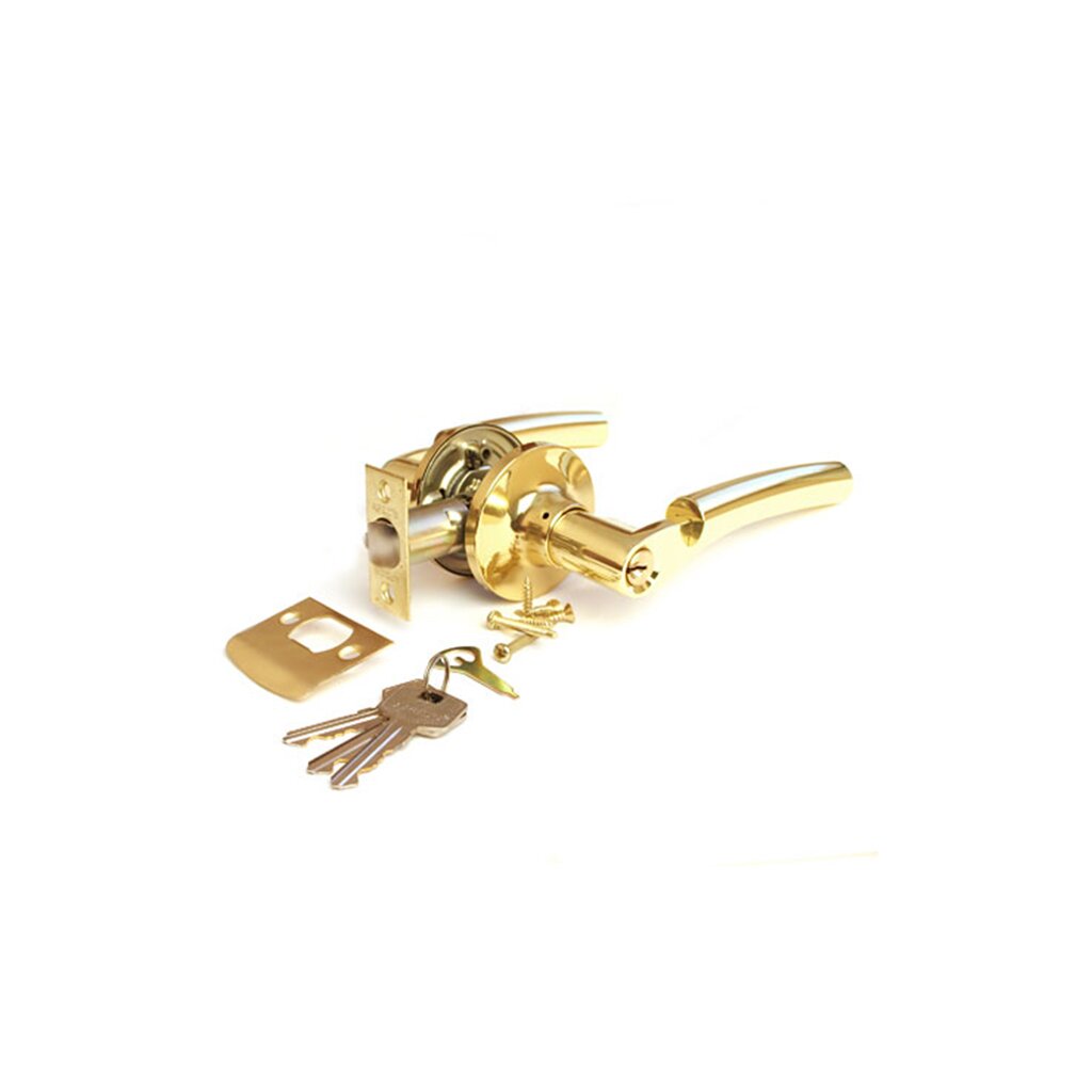 Защелка Apecs, 8083-01-G, 31337, язычок металлический, ключ/фиксатор, золото троллейбус металлический инерционный двери открываются 16 5 см