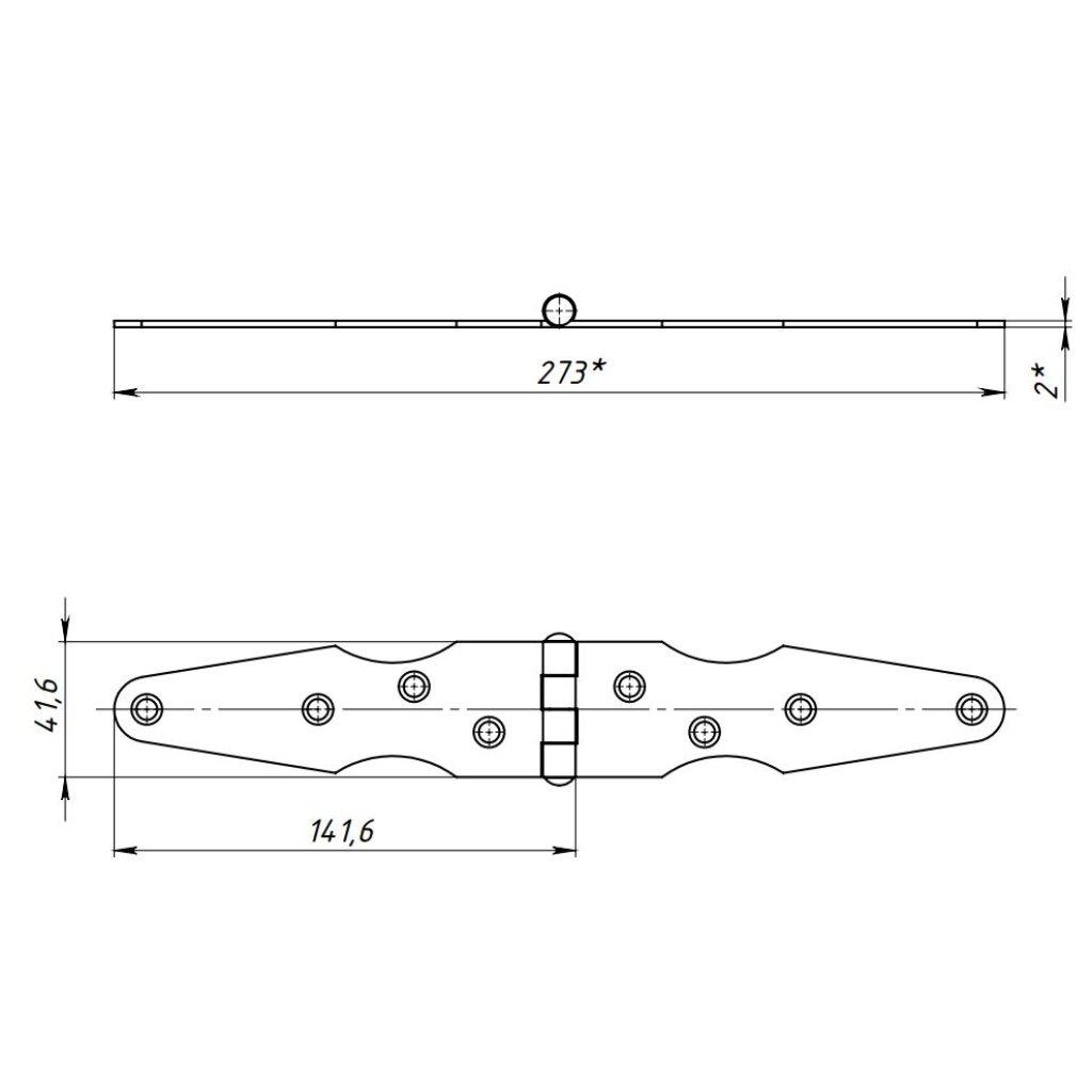 Петля-стрела для деревянных дверей, Металлист, 130 мм, ПС-130, 10500132-051, черная